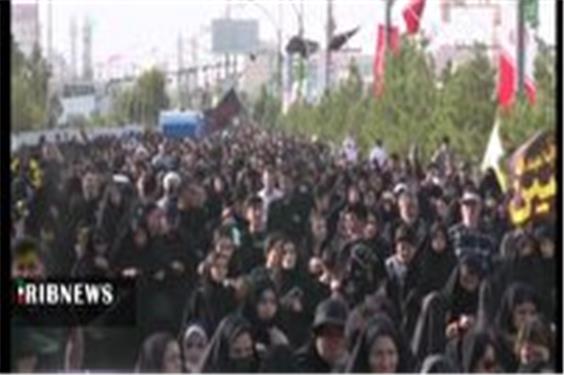 سلام از راه دور جاماندگان اربعین به سالار شهدا در بلوار پیامبر اعظم قم