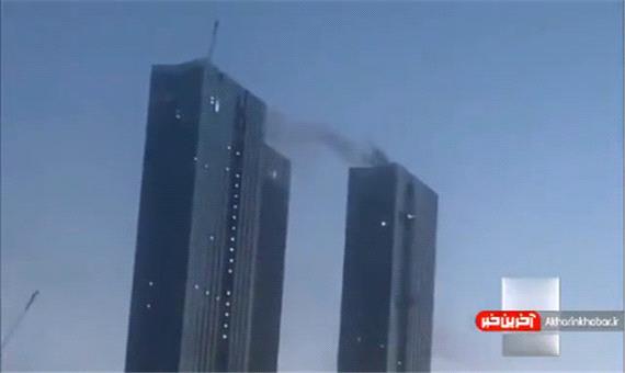 آتش‌سوزی در برج‌های دوقلوی مرکز تجارت جهانی مسکو