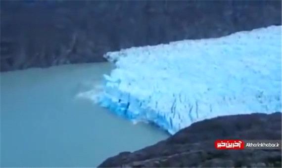 جدایی لایه یخی از یخچال ویدما در آرژانتین
