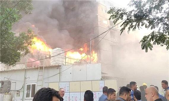 آتش سوزی یک هتل در کربلا؛ زائران ایرانی آسیبی ندیدند