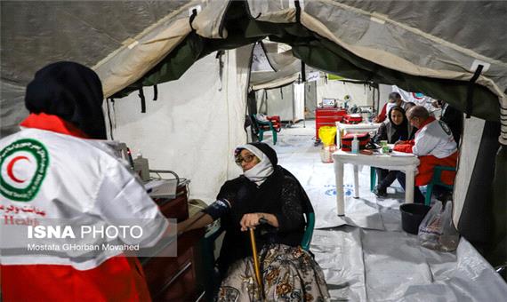 برپایی چادرهای سلامت هلال احمر بوشهر در ایام دهه فجر