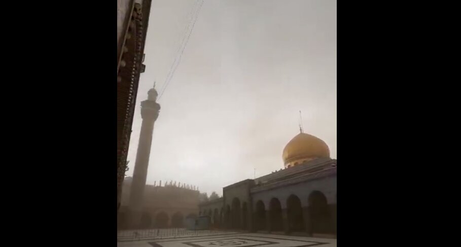 طوفان شن در اطراف حرم حضرت زینب(س)