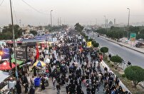 عرض ارادت به سرور آزادگان جهان در مسیر نجف کربلا