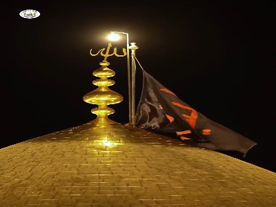 تعویض پرچم عزای گنبد امام حسین(ع) با پایان ماه صفر