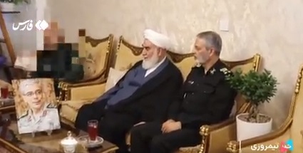 دیدار رئیس دفتر رهبر انقلاب و رئیس ستادکل نیروهای مسلح با خانواده‌های شهدای اقتدار