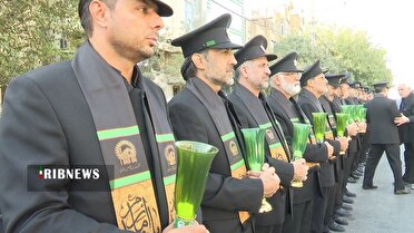 برپایی دسته عزاداری خادمان و زائران حضرت فاطمه معصومه (س)
