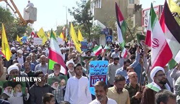 راهپیمایی بشارت نصر با حضور پرشور مردم قم