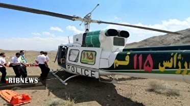 بالگرد اورژانس به کویر مرنجاب رفت