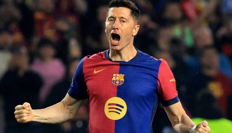 پیروزی بارسلونا با هت‌تریک لواندوفسکی