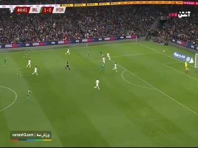 گل‌ دوم ایرلند‌ به‌ پرتغال توسط تروی پاروت