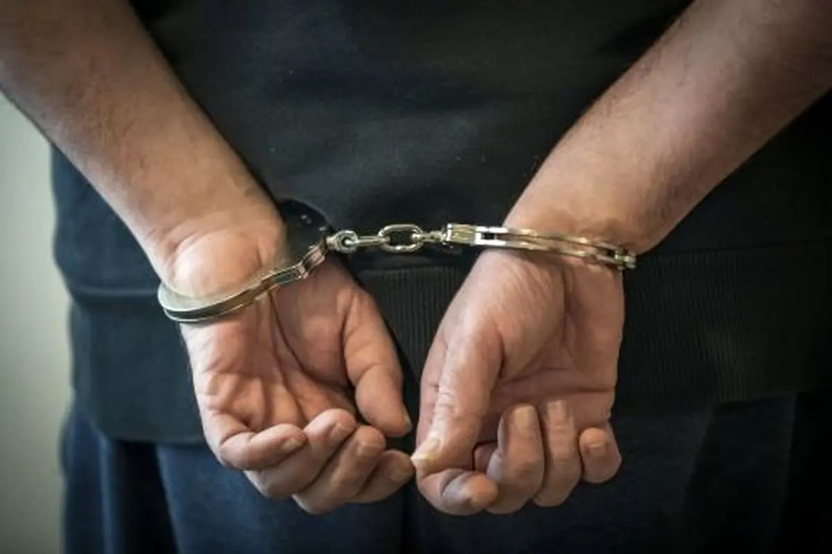 لحظه دستگیری یک متخلف هنگام قطع درختان جنگلی