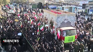 بدرقه پیکر مطهر هفت شهید گمنام در قم