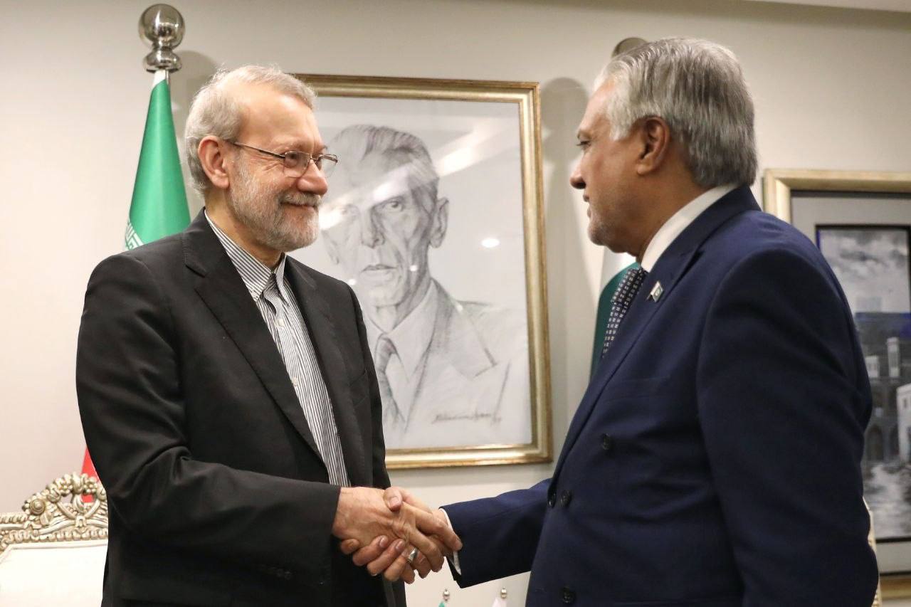 خوشامدگویی وزیر خارجه پاکستان به لاریجانی و هیات همراه