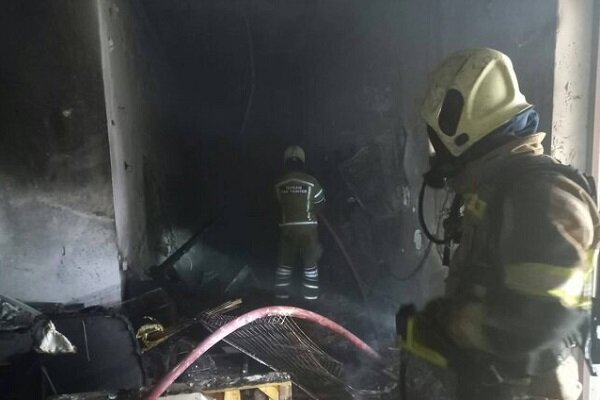 نجات ۲ پرنده در جریان آتش‌سوزی یک پاساژ