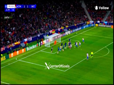 گل دوم اتلتیکومادرید توسط خیمنز در دقیقه ۹۰+۳