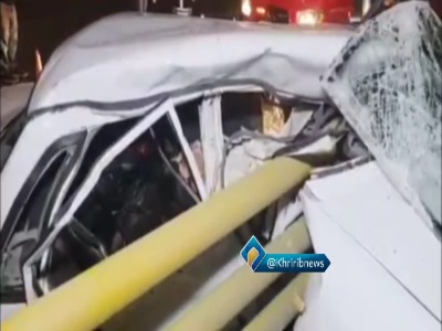 تصادف وحشتناک پراید با گاردریل، ۲ کشته و مجروح بر جای گذاشت