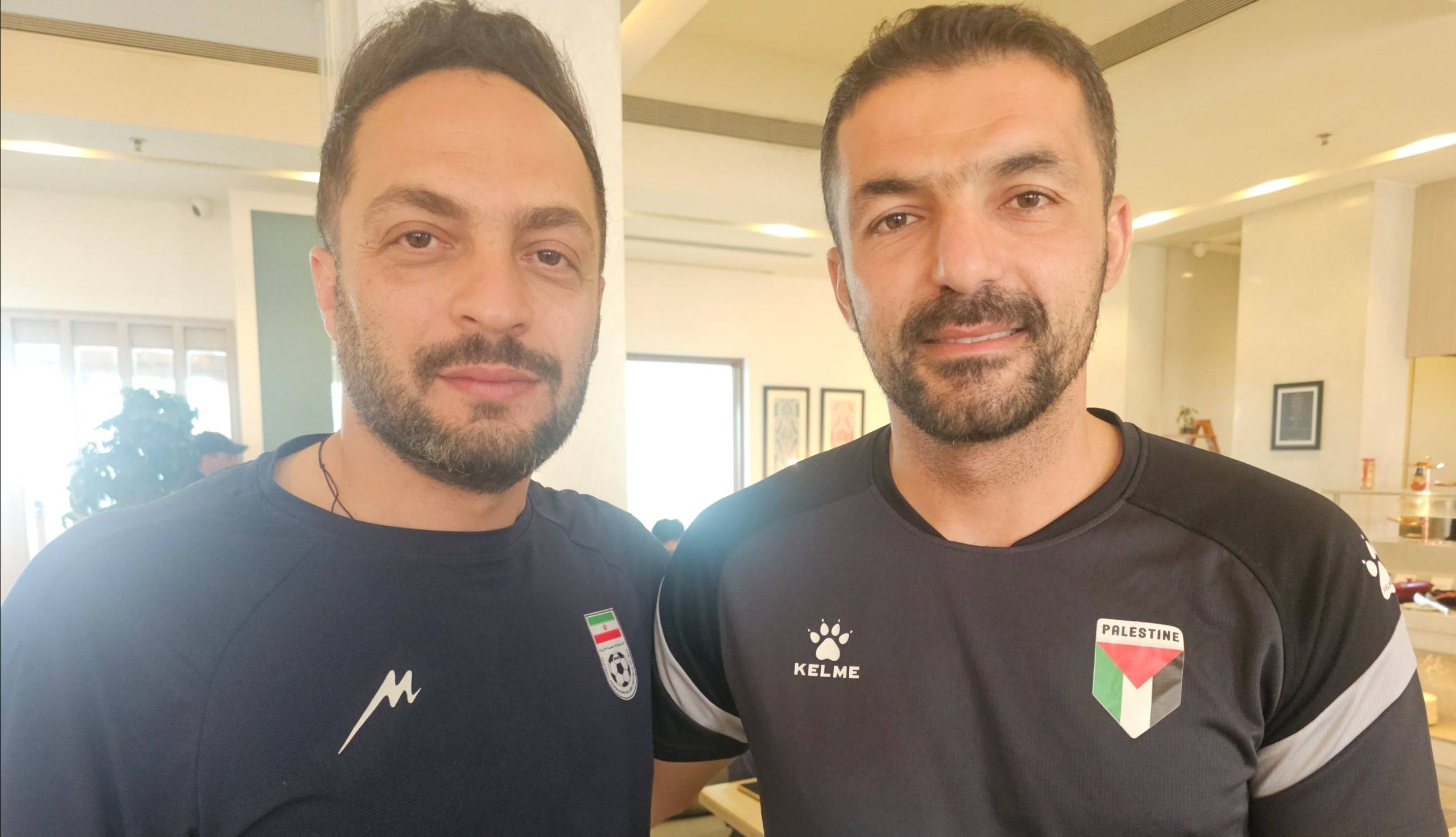 تماس سرمربی ایران با بازیکن مصدوم فلسطین