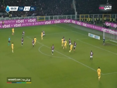 گل دوم میلان به تورینو (پولیشیچ)