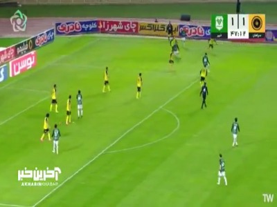 گل دوم خیبر به سپاهان توسط علی خانزادی