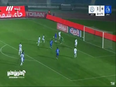 دفع توپ عالی دروازه بان گل گهر روی شوت قلی زاده