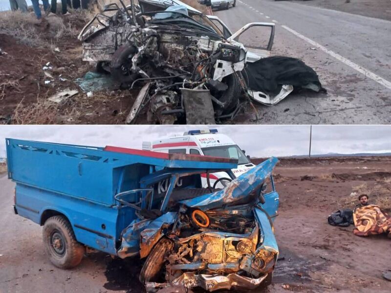 تصادف مرگبار پارس با نیسان ۳ کشته و چهار مصدوم بر جا گذاشت