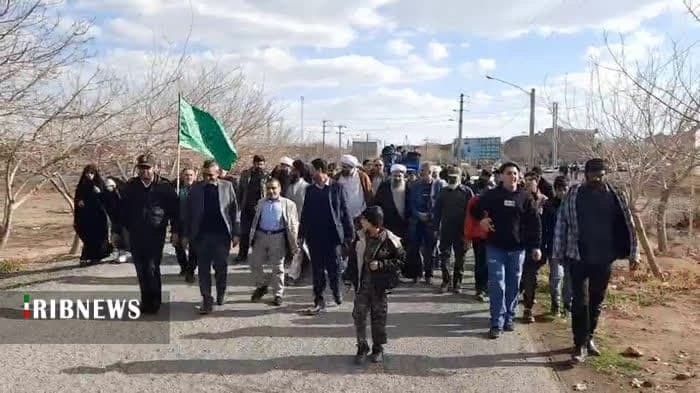 شاد پیمایی مردم شهرستان کهک تا مسجد مقدس جمکران
