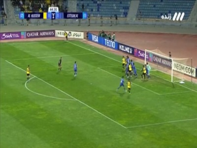 ضربه سر خطرناک بازیکنان الحسین که تبدیل به گل نشد!