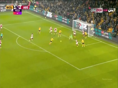 گل دوم ولورهمپتون به آرسنال (گل به خودی)