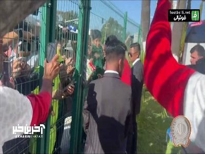 حضور هواداران تیم ملی فوتبال ایران در مقابل هتل ماریوت تیخوانا