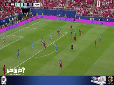 شوت رونالدو از کنار دروازه به بیرون رفت