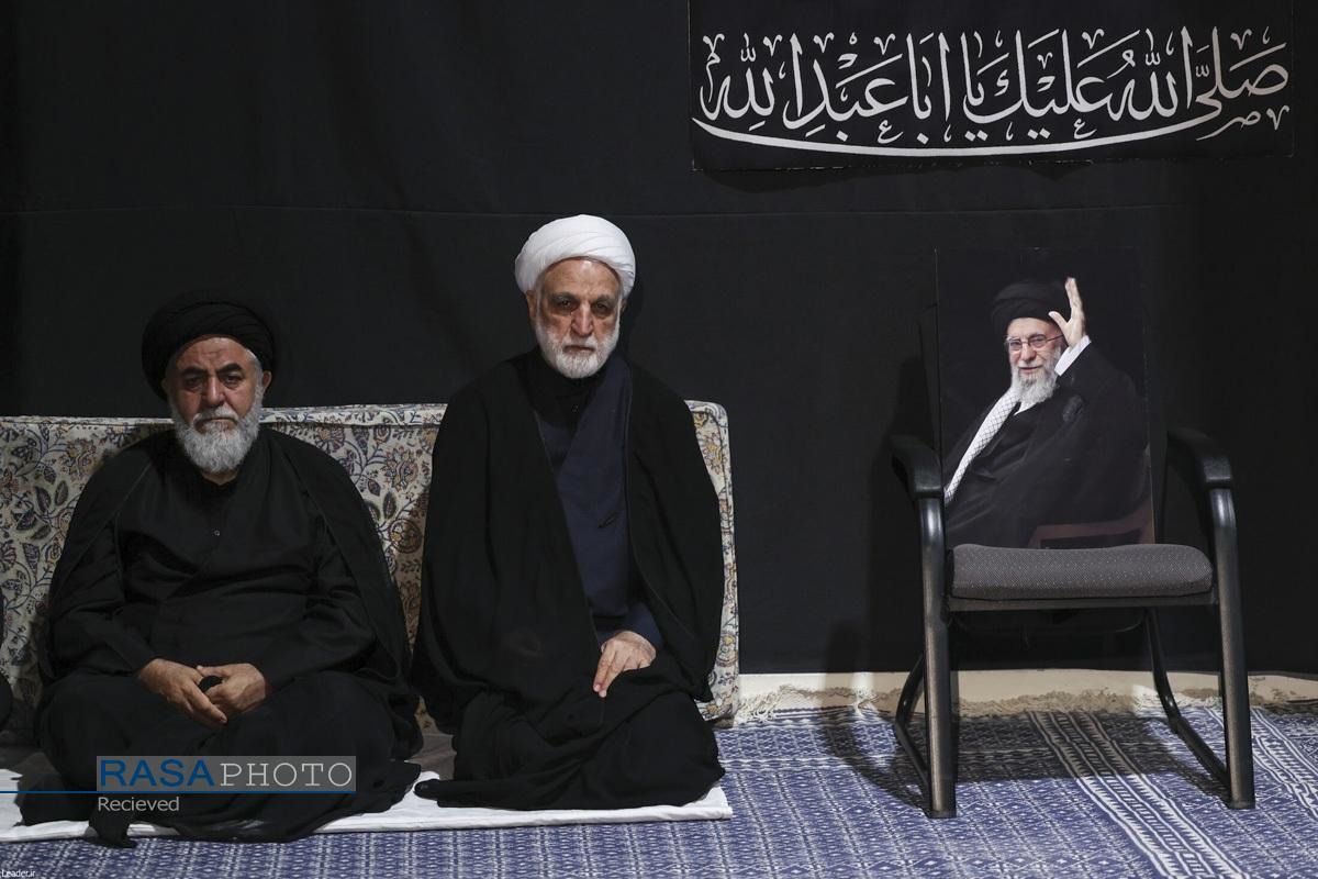 مراسم عزاداری شب عاشورای حسینی در جوار محل شهادت قائد شهید
