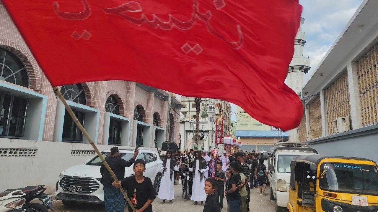 تصاویر | مراسم عزاداری عاشورا و توزیع نذری در شهر ماندالی، میانمار