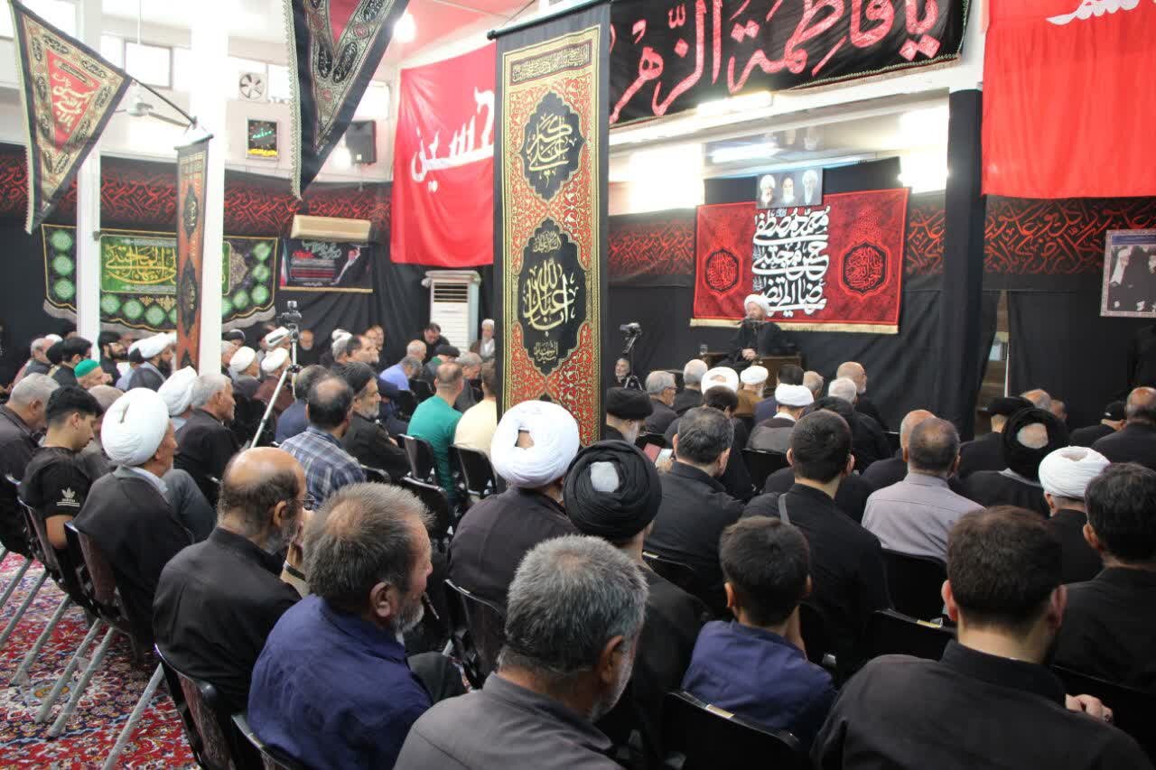 برگزاری مراسم عزاداری شهادت امام رضا(ع) در حسینیه دفتر آیت‌الله فاضل لنکرانی + تصاویر