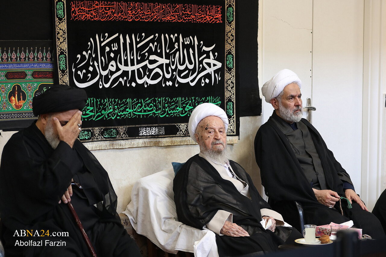 مراسم عزاداری شهادت امام رضا(ع) با حضور آیت‌الله مکارم شیرازی