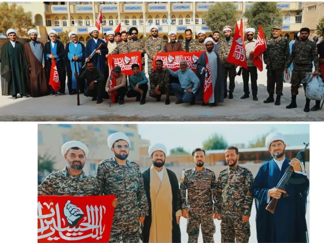 حضور بیش از ۳۰۰ طلبه و روحانی در رژه «جان‌فدایان بام ایران» + فیلم