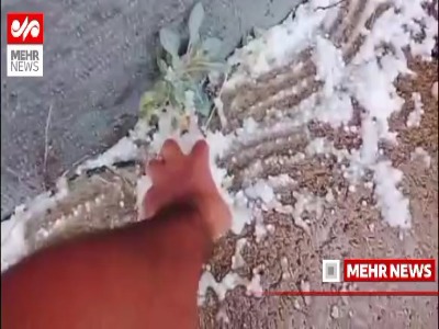 ارتفاعات هرمزگان سفید‌پوش شد
